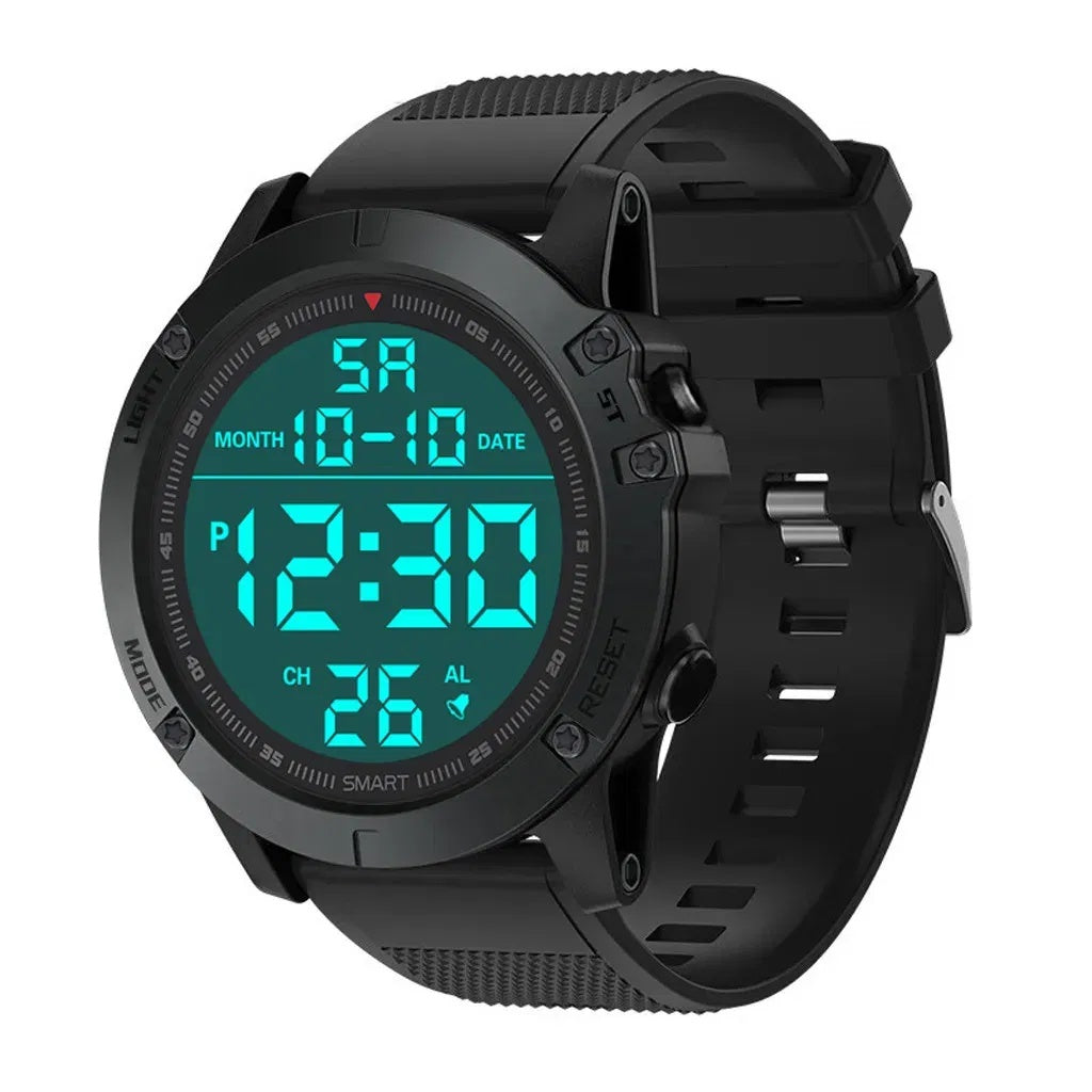 Men's Tactical Digital Sports Watch - Big Display, Rugged Design, Daily Splash Resistant
