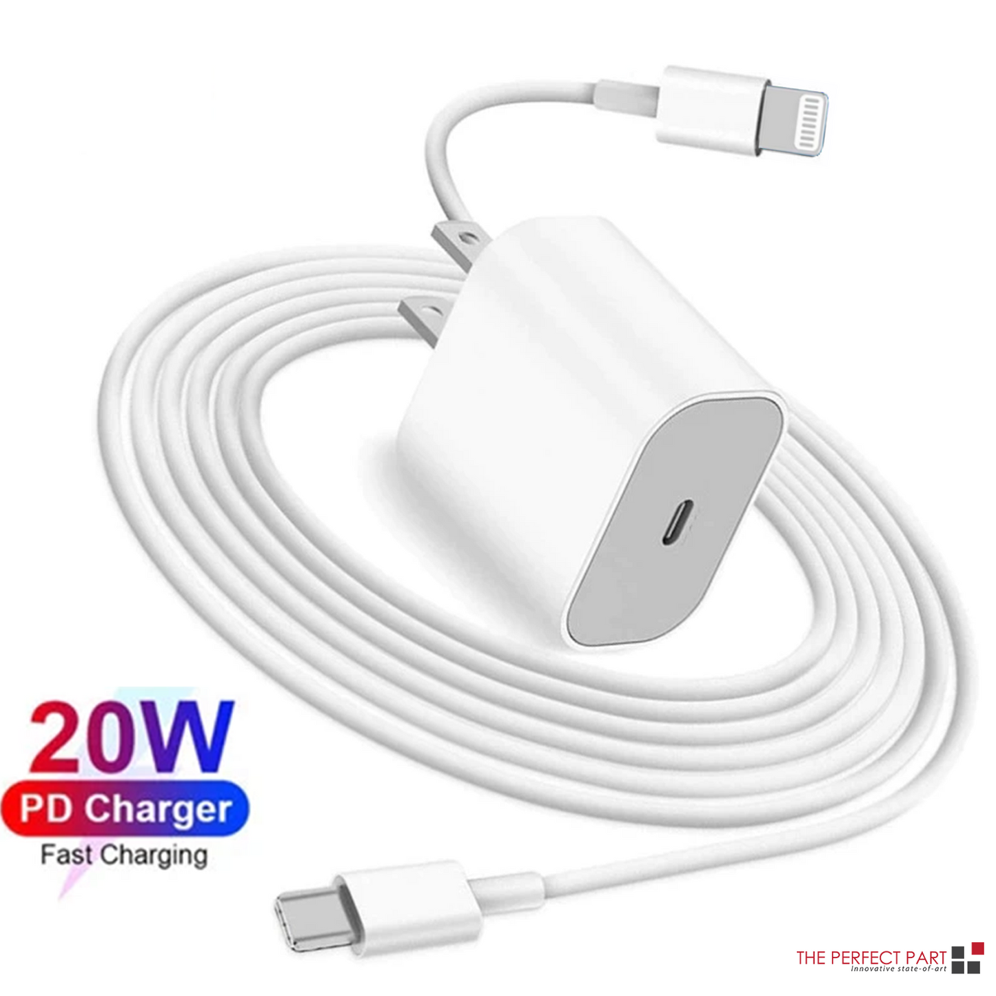 20W Fast Charger + Cable for iPhone (Quick Charge)