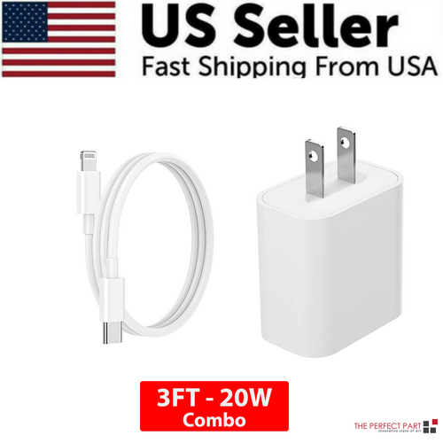 20W Fast Charger + Cable for iPhone (Quick Charge)