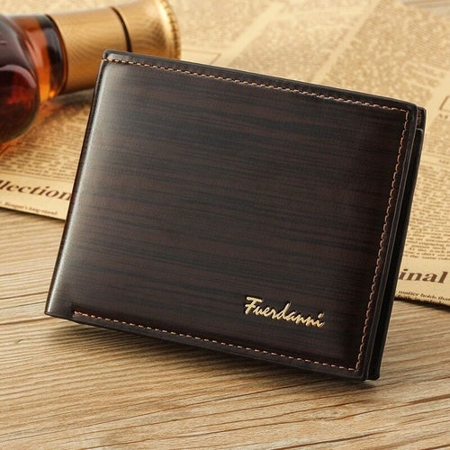 Men's Bifold Leather Credit ID Card Holder Wallet Billfold