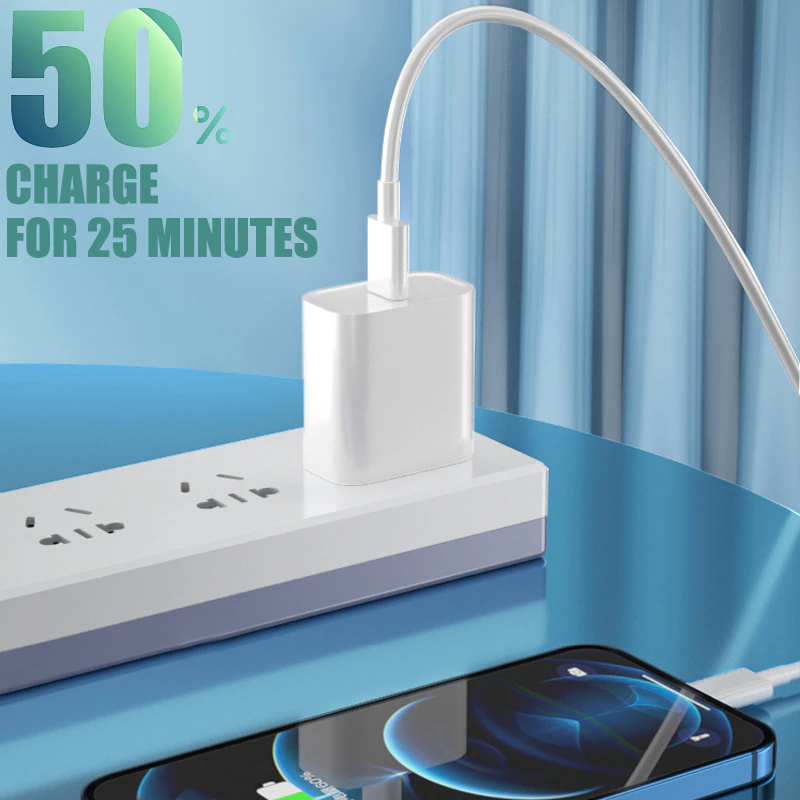 20W Fast Charger + Cable for iPhone (Quick Charge)