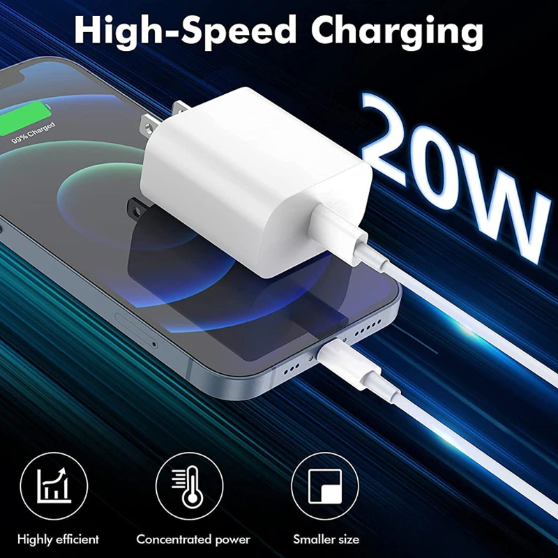 20W Fast Charger + Cable for iPhone (Quick Charge)
