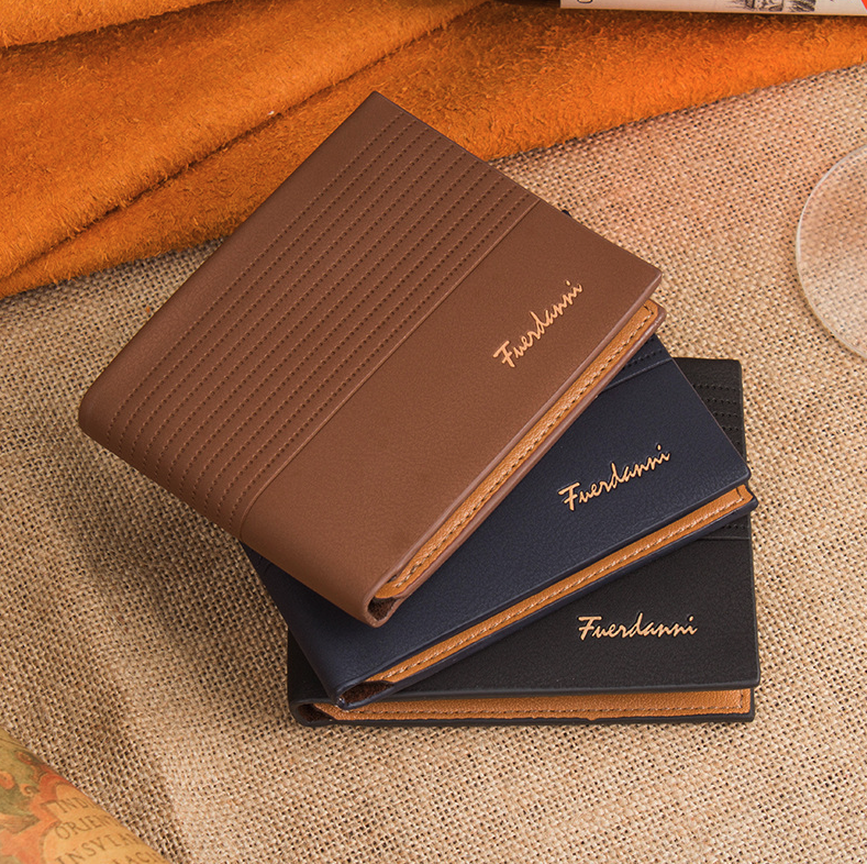 Men's Bifold Leather Credit ID Card Holder Wallet Billfold