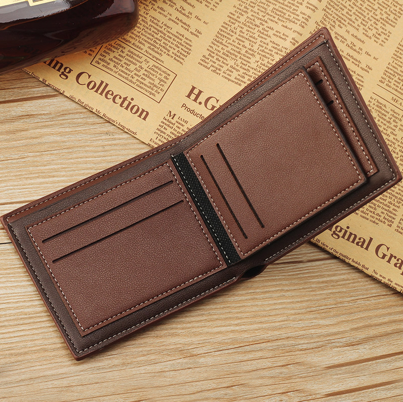 Men's Bifold Leather Credit ID Card Holder Wallet Billfold