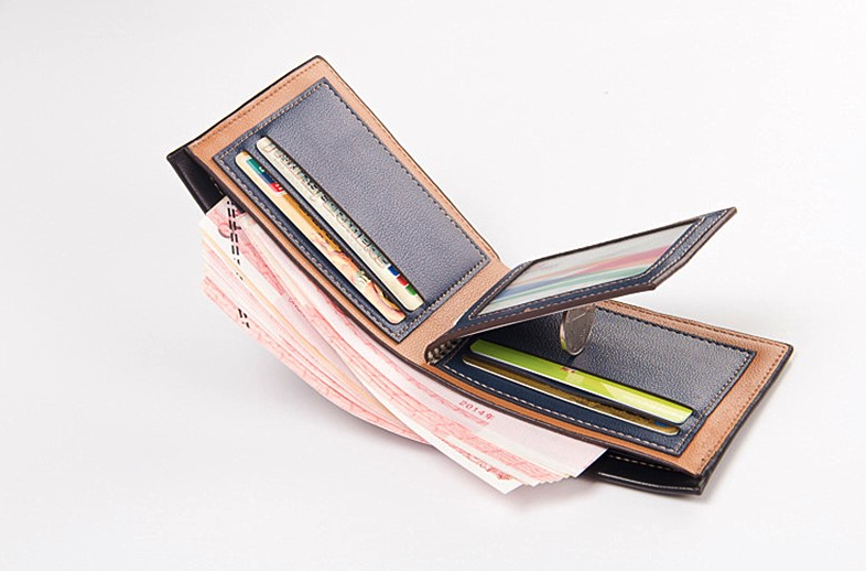 Men's Bifold Leather Credit ID Card Holder Wallet Billfold